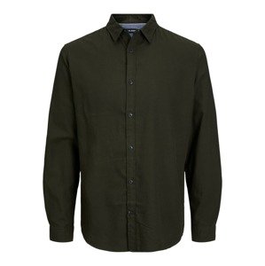 Jack & Jones Plus Košeľa 'JJEGINGHAM'  jedľová