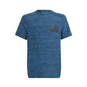 ADIDAS SPORTSWEAR Funkčné tričko 'Aeroready Heather'  modrá / čierna