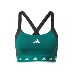 ADIDAS PERFORMANCE Športová podprsenka 'Powerimpact'  smaragdová / čierna / biela