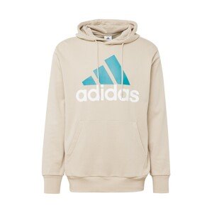 ADIDAS SPORTSWEAR Športová mikina 'Essentials'  sivobéžová / petrolejová / biela