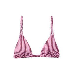 Pull&Bear Bikinový top  svetloružová / tmavoružová / biela