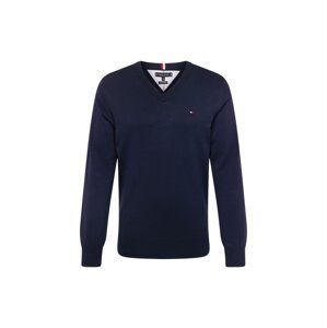 TOMMY HILFIGER Sveter  námornícka modrá / šedobiela