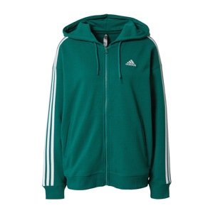 ADIDAS SPORTSWEAR Športová mikina so zipsom 'Essentials '  zelená / biela