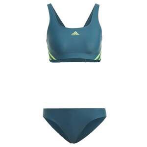 ADIDAS SPORTSWEAR Športové bikiny '3-Stripes'  petrolejová / neónovo zelená