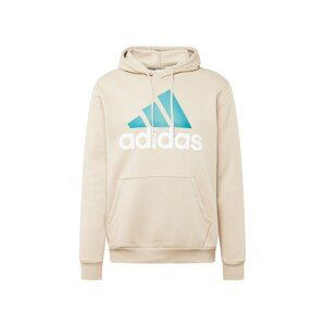 ADIDAS SPORTSWEAR Športová mikina 'Essentials Fleece Big Logo'  béžová / modrozelená / biela