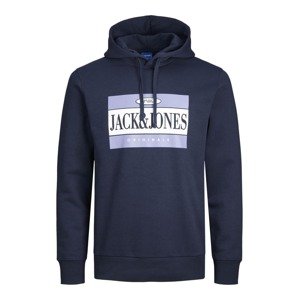 JACK & JONES Mikina 'ARTHUR'  modrá / svetlofialová / biela