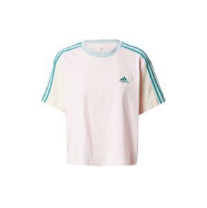 ADIDAS SPORTSWEAR Funkčné tričko 'Essentials 3-Stripes '  pastelovo modrá / ružová