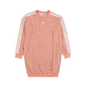 ADIDAS ORIGINALS Šaty 'Animal Allover Print'  olivová / lososová / ružová / biela