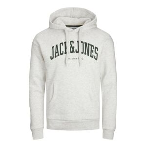 JACK & JONES Mikina 'Josh'  čierna / biela melírovaná