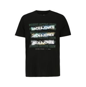 Jack & Jones Plus Tričko  svetlomodrá / mätová / čierna / biela