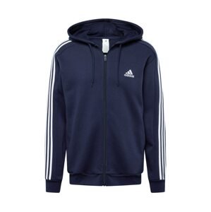 ADIDAS SPORTSWEAR Športová mikina so zipsom 'Essentials'  námornícka modrá / biela