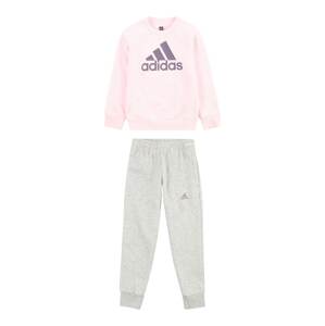 ADIDAS SPORTSWEAR Tréningový komplet 'Essentials'  sivá melírovaná / tmavofialová / ružová