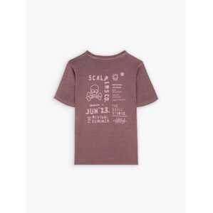 Scalpers Tričko ' NEW STROKE TEE KIDS '  burgundská / biela