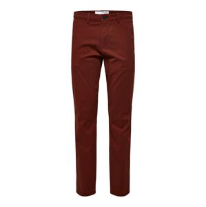 SELECTED HOMME Chino nohavice 'Miles Flex'  gaštanová