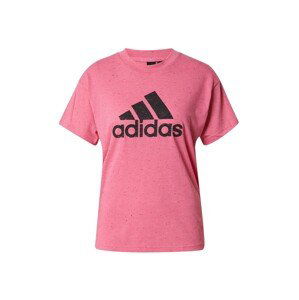 ADIDAS PERFORMANCE Funkčné tričko 'Future Icons Winners 3.0'  s ružovými fľakmi / čierna