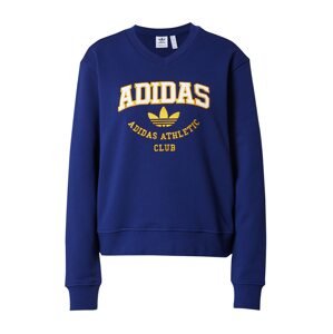 ADIDAS ORIGINALS Mikina  zafírová / tmavožltá / biela