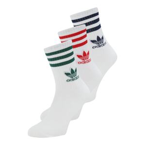 ADIDAS ORIGINALS Ponožky 'Mid Cut Crew '  námornícka modrá / tmavozelená / červená / biela