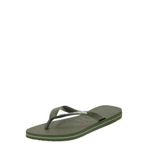 HAVAIANAS Žabky  žltá / kaki / biela