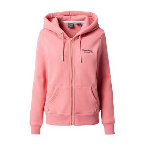 Superdry Tepláková bunda 'Essential'  námornícka modrá / pitaya