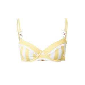 River Island Bikinový top  žltá / zlatá / biela