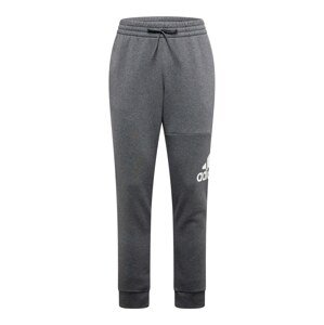 ADIDAS SPORTSWEAR Športové nohavice 'Essentials Fleece Tapered Cuff Big Logo'  sivá