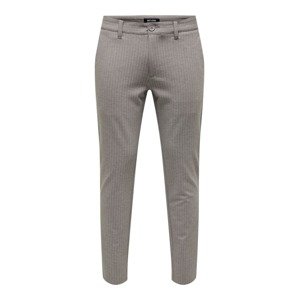 Only & Sons Chino nohavice 'Mark'  tmavošedá / biela