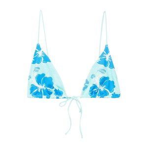 Pull&Bear Bikinový top  tyrkysová / nebesky modrá / biela