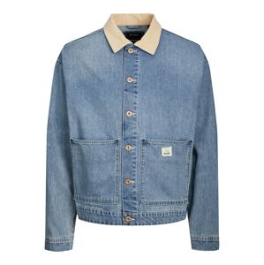 JACK & JONES Prechodná bunda 'DEREK'  tmelová / modrá denim