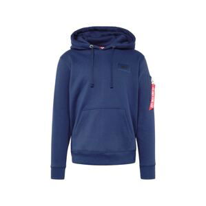 ALPHA INDUSTRIES Mikina  enciánová / jasne červená / biela