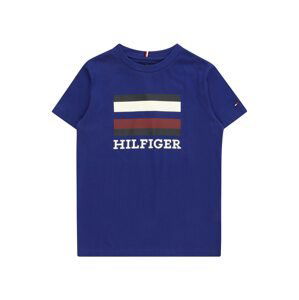 TOMMY HILFIGER Tričko  ultramarínová / tmavočervená / čierna / biela