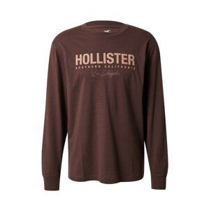 HOLLISTER Tričko 'APAC'  hnedá / svetlohnedá