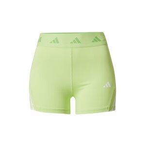 ADIDAS PERFORMANCE Športové nohavice 'Techfit Hyperglam 3-Inch'  zelená / limetová / biela