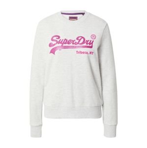 Superdry Mikina  sivá melírovaná / ružová