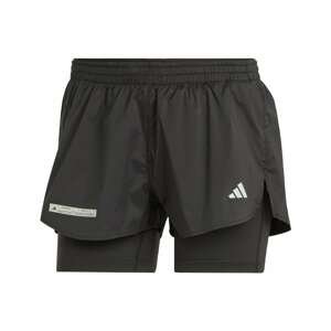 ADIDAS PERFORMANCE Športové nohavice 'Ultimate Two-In-One'  svetlosivá / čierna / biela