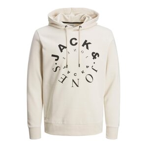 JACK & JONES Mikina 'WARRIOR'  béžová / čierna