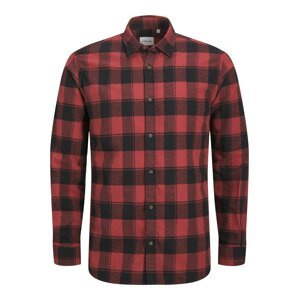 JACK & JONES Košeľa ' BUFFALO'  tmavočervená / čierna