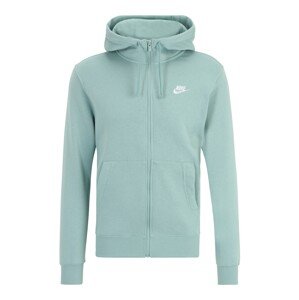 Nike Sportswear Tepláková bunda 'Club Fleece'  mätová / šedobiela