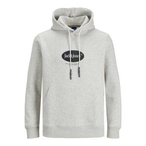 JACK & JONES Mikina 'Dalston'  námornícka modrá / sivá melírovaná