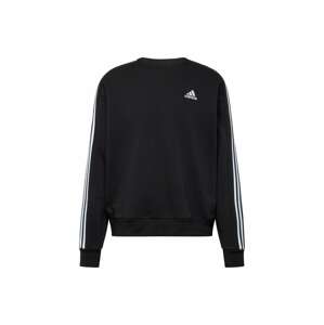 ADIDAS SPORTSWEAR Športová mikina 'Essentials Fleece 3-Stripes Boxy'  čierna / biela