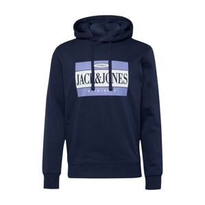 JACK & JONES Mikina 'ARTHUR'  námornícka modrá / orgovánová / biela