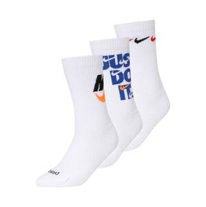 NIKE Športové ponožky 'Nike Everyday Plus Cushioned'  modrá / oranžová / čierna / biela