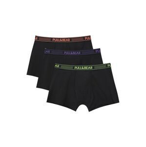 Pull&Bear Boxerky  limetková / levanduľová / neónovo oranžová / čierna