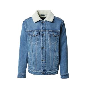 HOLLISTER Prechodná bunda 'SHERPA'  modrá denim / biela