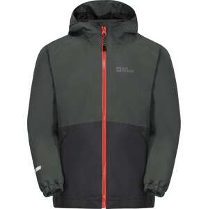 JACK WOLFSKIN Outdoorová bunda 'Iceland'  kaki / ružová / čierna / strieborná