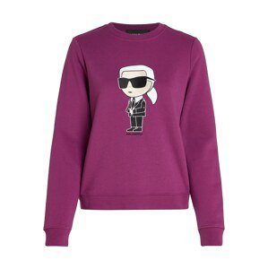 Karl Lagerfeld Mikina 'Ikonik'  purpurová / čierna / biela