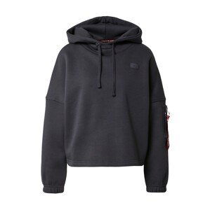 ALPHA INDUSTRIES Mikina  grafitová / červená / biela