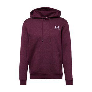 UNDER ARMOUR Športová mikina 'Essential'  burgundská / biela