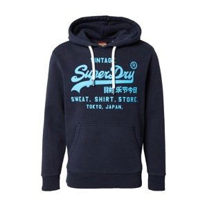 Superdry Mikina  svetlomodrá / tmavomodrá