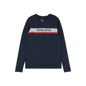 Jack & Jones Junior Tričko 'Alex'  námornícka modrá / svetlosivá / červená