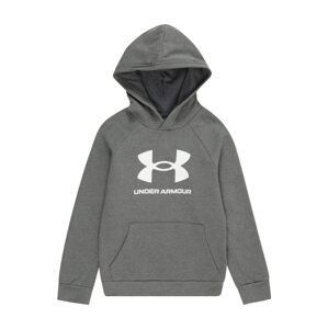 UNDER ARMOUR Športová mikina 'Rival'  tmavosivá / biela